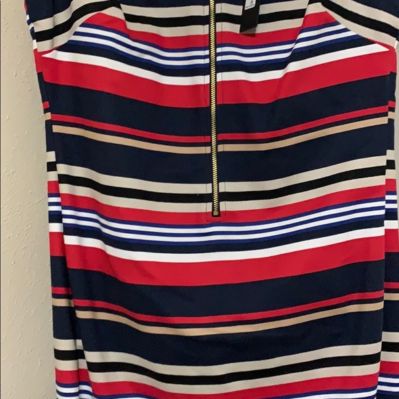 Donna Karan Sleeveless Striped Sheath Dress Size 10 - Picture 9 of 11